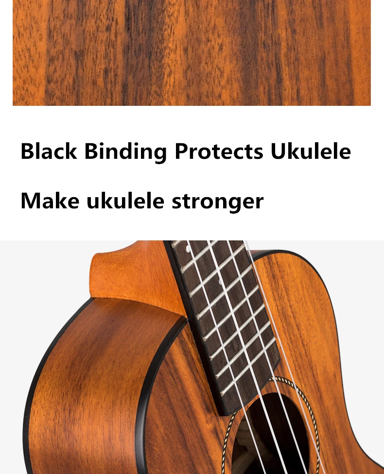 Гавайские гитары укулеле 23 26 дюймов все акации Мини электрическая концертная акустическая гитара 4 струны Ukelele Guitarra установка звукоснимателя Музыка Путешествия