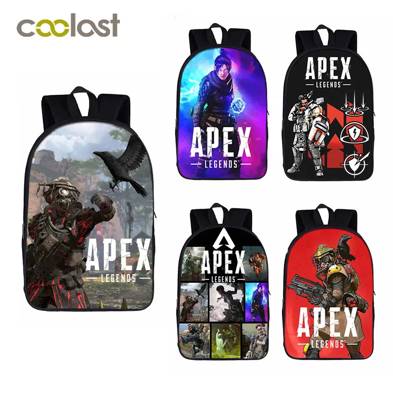 

Apex Legends Game School Bags for Teenage Girls Boys Children Bookbag Gibraltar Bloodhound Travel Bagback Women Laptop Backpack