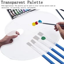 Деревянная палитра масляной живописи овальная гладкая с отверстием для большого пальца поднос акварельные акриловые деревянные товары для рукоделия плоская палитра художника#18