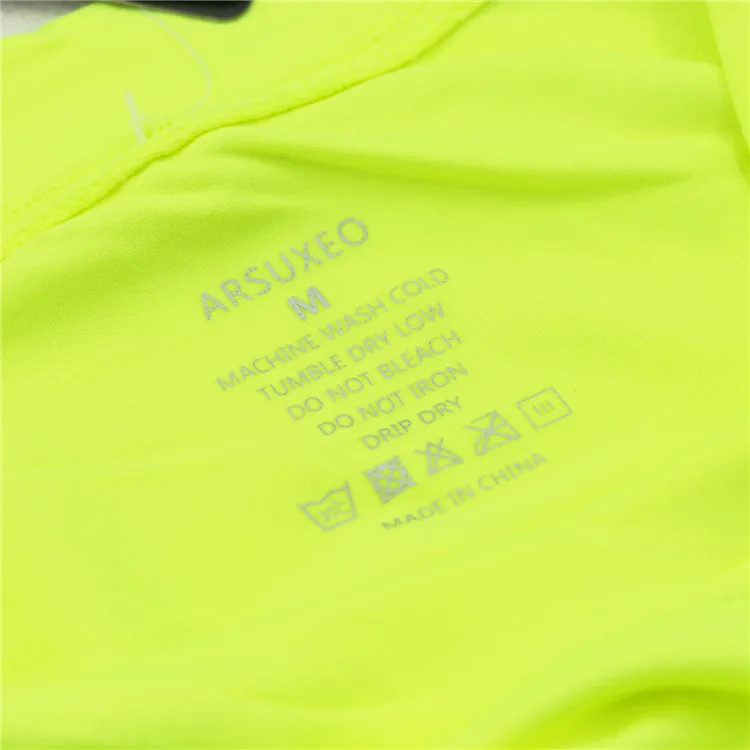 Arsuxeo Мужская футболка для тренажерного зала с коротким рукавом, дышащая компрессионная футболка для бодибилдинга, фитнеса, тренировок, фитнеса, бега, Джерси
