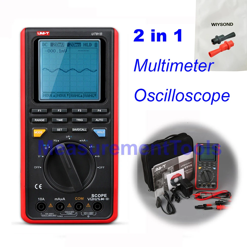

M135 Uni-t UT81B LCD Handheld Digital Multimeter USB Interface Meter Tester + Digital Oscilloscope Electrical Tools Input Diode