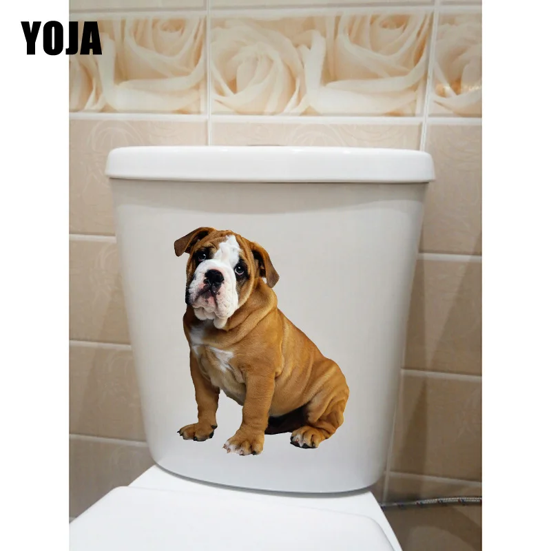 

YOJA 19.1*23.6CM Pug Dog Animal Room Wall Decor Stickers Funny Cartoon Toilet Sticker Decal T1-0338