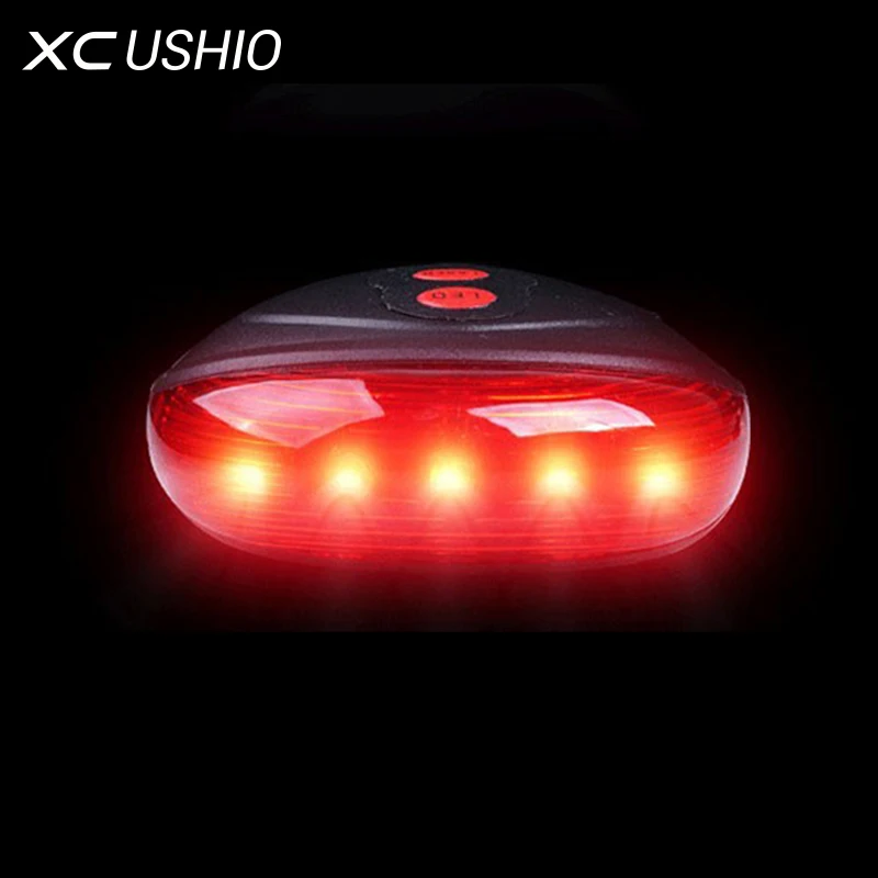 Discount Cycling Lights Waterproof 5 LED 2 Lasers 3 Modes Bike Taillight Safety Warning Light Bicycle Rear Bycicle Light Tail Lamp 5