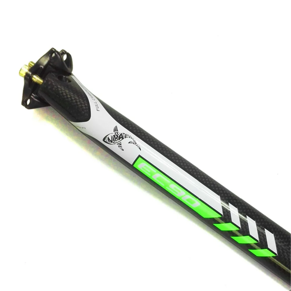 EC90 Bicycle Seatpost Carbon Fibre Seat Post 27.230.831.6mm MountainRoad Bike Seatpost MTB Offset Seat Post Green (8)