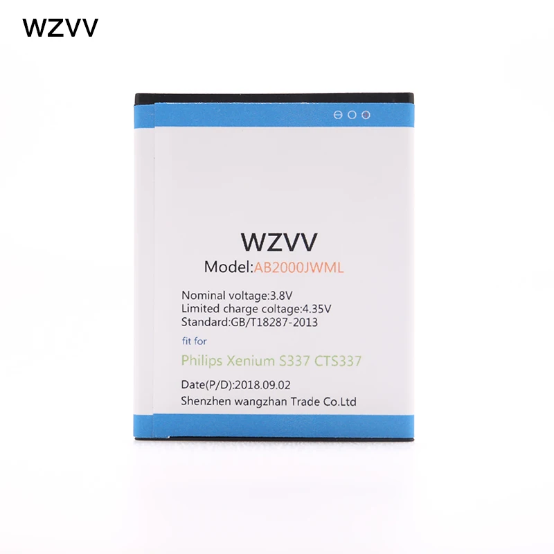 Wzvv 2300 мА/ч AB2000JWML для мобильного телефона Philips Xenium S337 CTS337 Батарейки + код