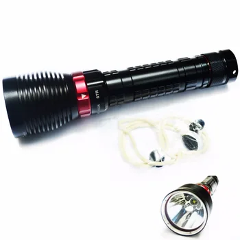 

1PC Brand New DX1 CREE XM-L2 T6 10W 1600LM Aluminum Alloy Waterproof LED Diving Flashlight Underwater Electric Torch Flash Light