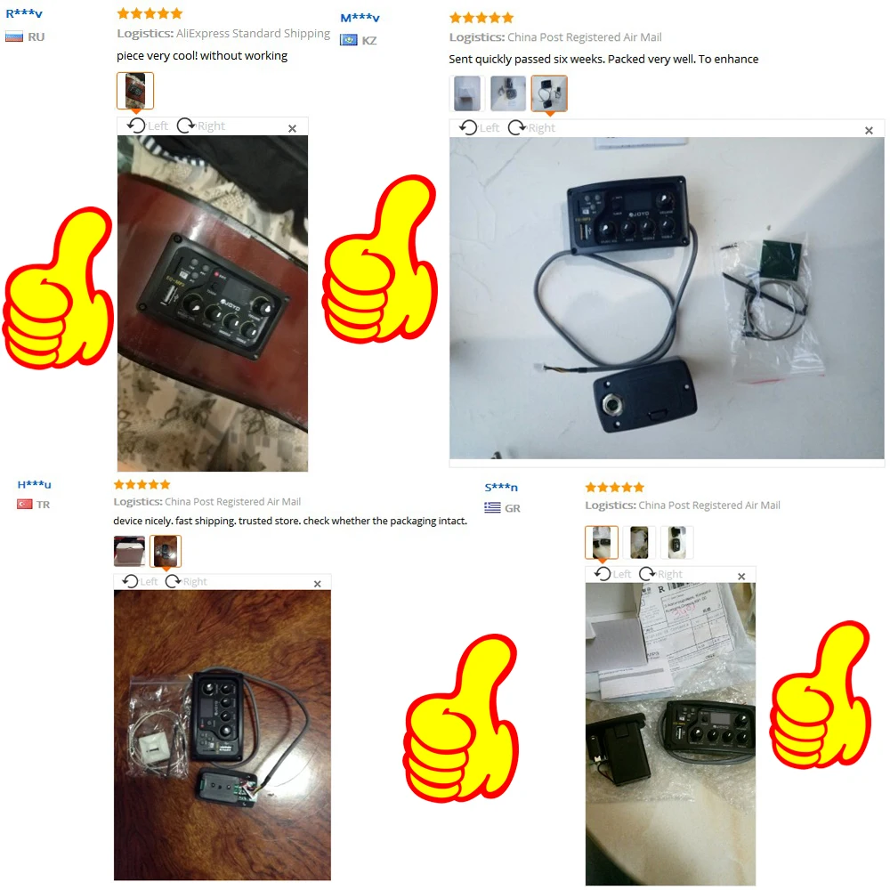 Акустическая гитара JOYO MP3 эквалайзер с 3 полосами громкость бас средние частоты 150
