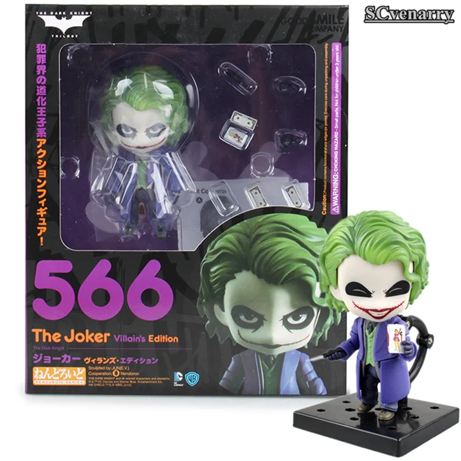 DC Comics Бэтмен Темный ночь Джокер злодей издание #566 Nendoroid ПВХ фигурку Модель