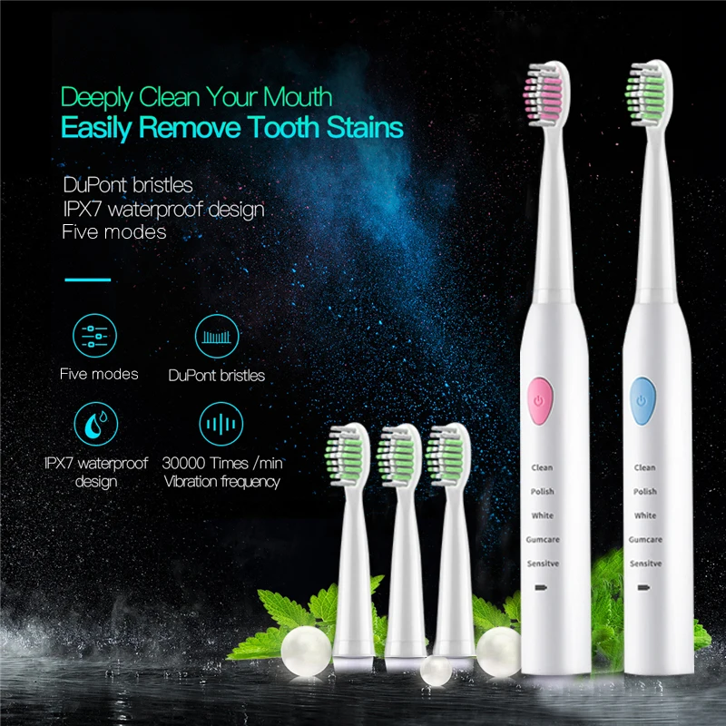 

Lansung U2 Children's electric toothbrush Rechargeable Children Electric Toothbrush Oral Hygiene Ultrasonic toothbrush kids 3