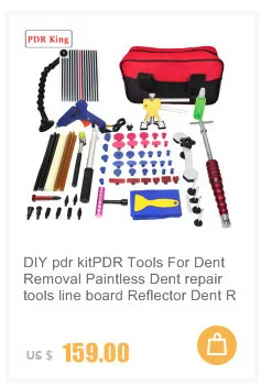 DIY pdr kitPDR инструменты для удаления вмятин безболезненные Инструменты для ремонта вмятин линейная доска отражатель Инструменты для ремонта вмятин скользящий молоток клеевые вкладки