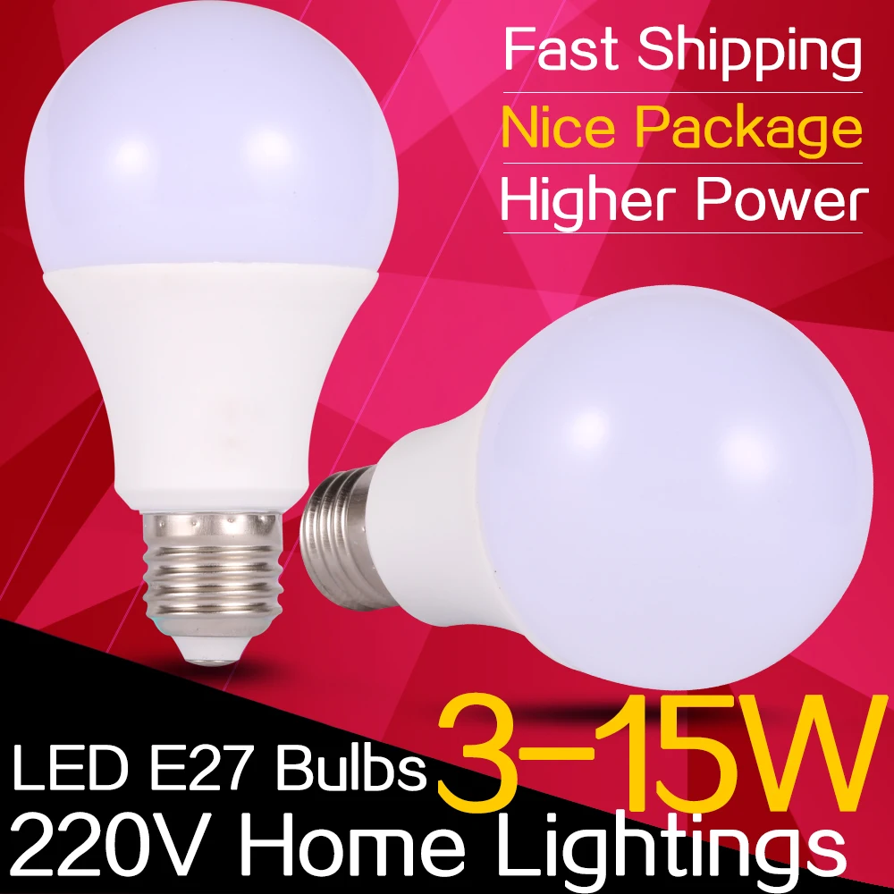 Energy Saving Ampoule E27 E14 B22 LED Bulb Lights 220V E27 LED Lamp E14
