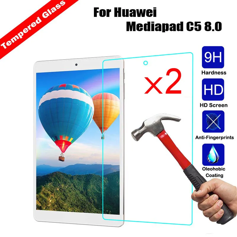 9H защитная пленка из закаленного стекла для планшета для huawei Honor WaterPlay 10,1 MediaPad M5 Lite/C5/T5 глянцевая пленка - Цвет: Mediapad C5 8.0