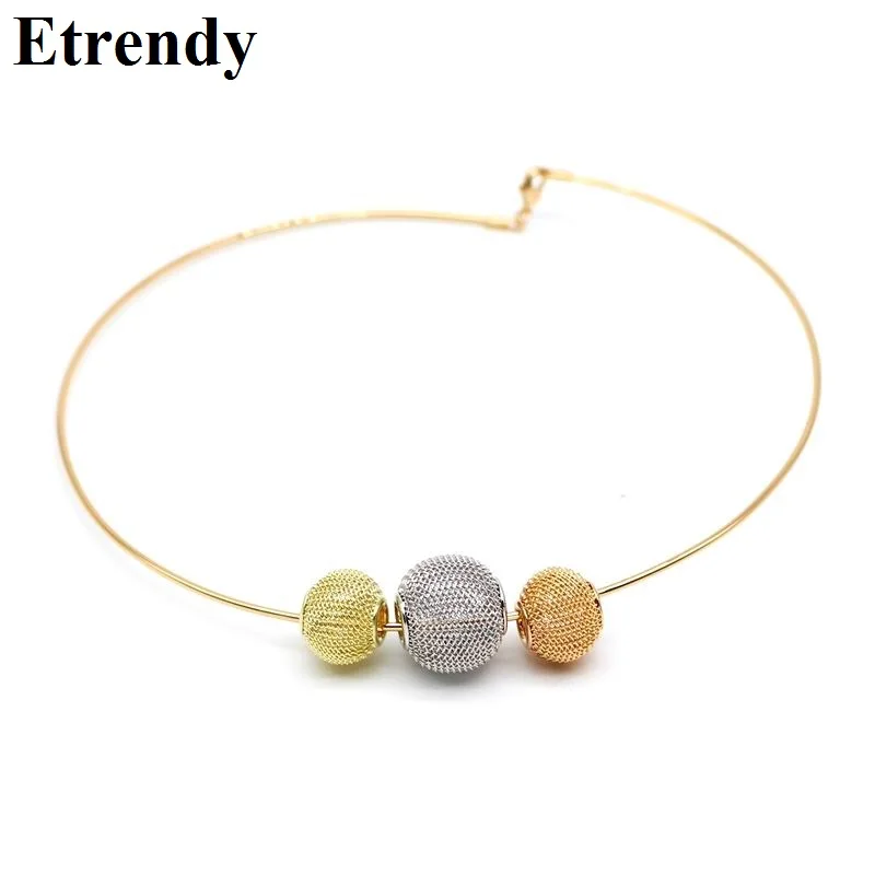 

Big Metal Ball Statement Necklace Women 2019 Fashion Jewelry Simple Torques Maxi Collares Temperament Choker Party Accessories