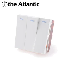 3 банда 1(2) способ белый/черный пластик функциональная клавиша для настенного кнопочного переключателя, функция для модулятора только 16А переключатель