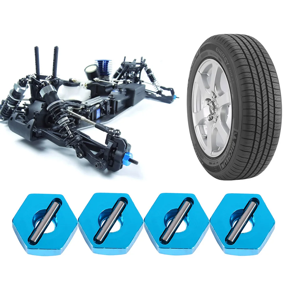 4Pcs Professional 12mm Wheel Hex Hub Adapter Thick with Pins For Rc Car