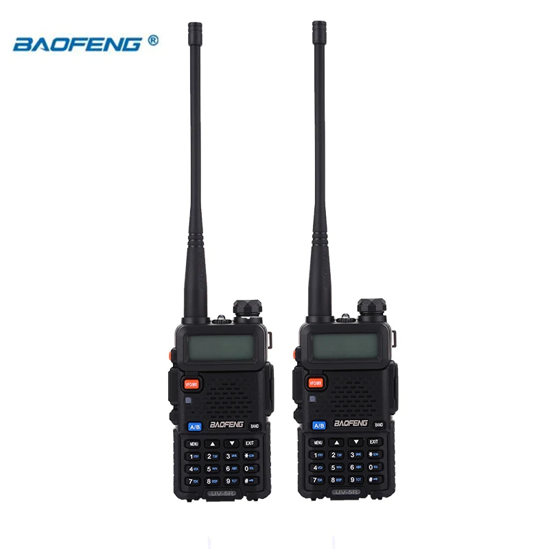 Best Price Xxokg BaoFeng walkie talkie UV 5R 2 teile/los two way radio baofeng uv5r 128CH 5W VHF UHF 136 174Mhz & 400 520Mhz