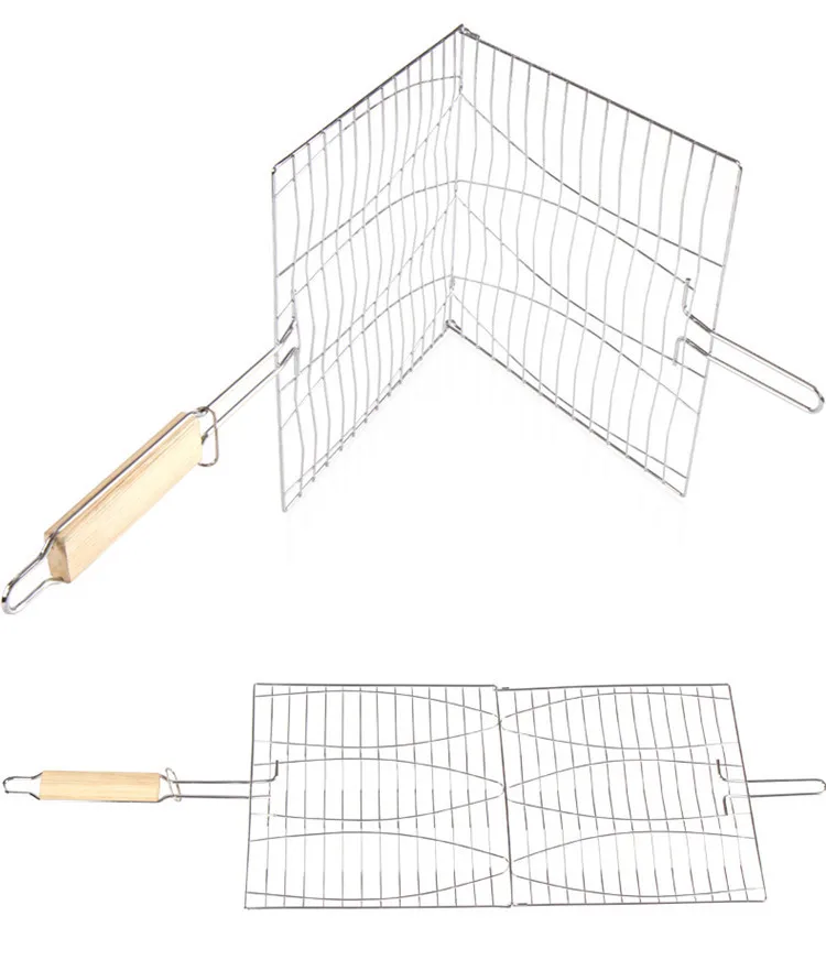 Посуда для барбекю, оборудование для барбекю, зажим(3 рыбы), держатель для печи, деревянный зажим, сетка для барбекю