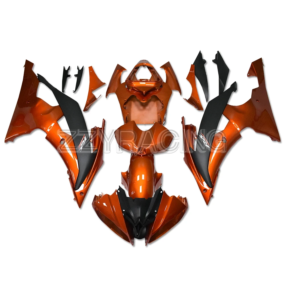 

Injection Fairings Kit for Yamaha YZF-600 R6 2008 - 2016 Complete ABS Plastic R6 08 - 16 Motorcycle Body Kit Gross Orange Black