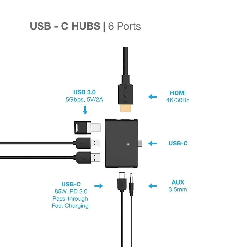 Dex станция для samsung Galaxy Note 8 S8 S9 концентратор USB Type C адаптер с 4K HDMI аудио USB для MacBook huawei mate 10 nintendo - Цвет: Серый