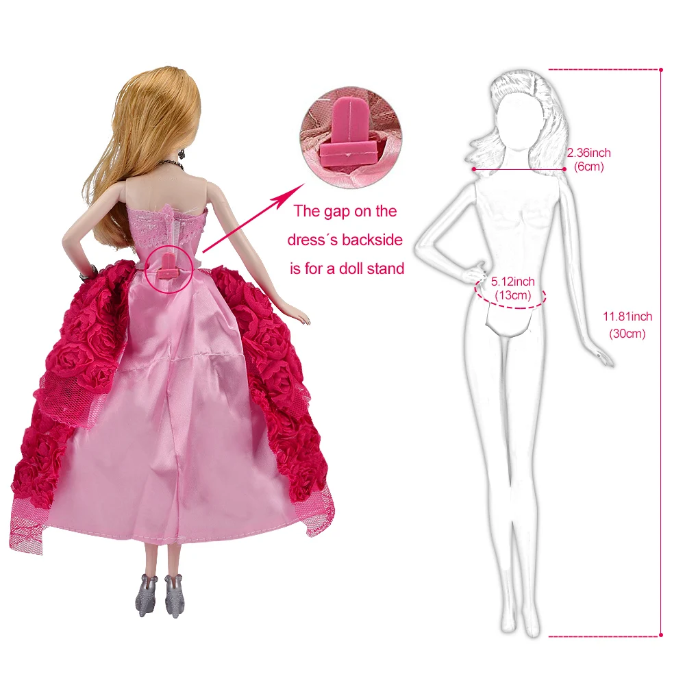 5 шт. Высокое качество модная одежда ручной работы платья растет наряд для куклы Барби аксессуары случайные типы и цвета корабль