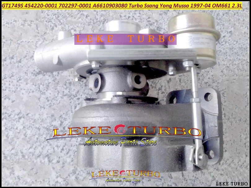 TURBO GT1749S 454220 454220-0001 454220-5001S 702297 702297-0001 A6610903080 Turbocharger For Ssang Yong Musso 97-04 OM661 2.3L (4)