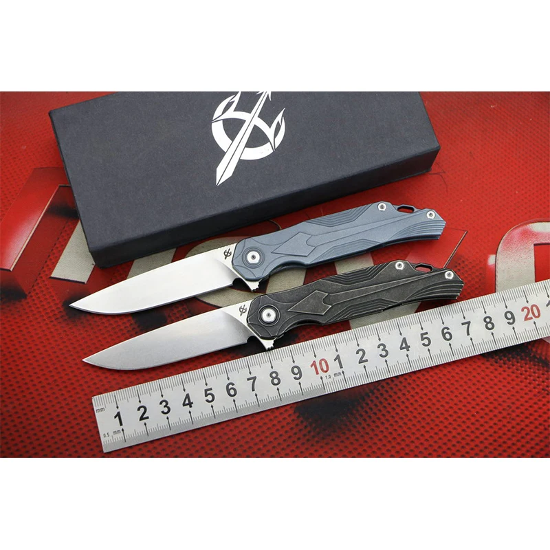 

LOCOVOO spaceship New S35VN blade Titanium handle Flipper folding knife Outdoor camping hunting pocket Gift knives EDC tools