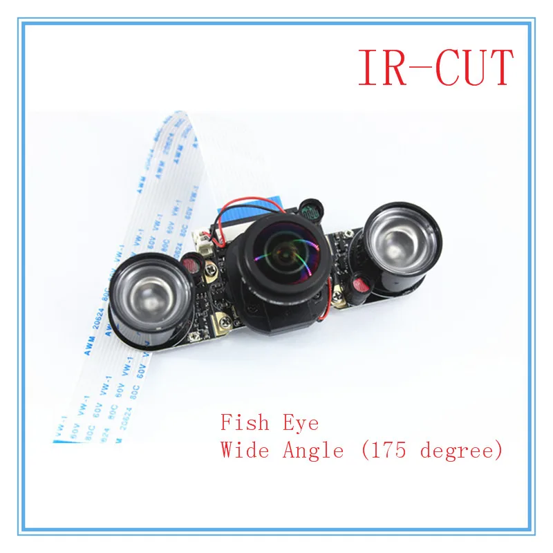 Модуль камеры Raspberry Pi 3 B 5MP, IR-CUT, фокусное расстояние 175 градусов, регулируемая длина, модуль камеры ночного видения NoIR для Raspberry Pi 3