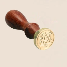 Топ Мода Carimbos заказное уплотнение буквы воск штамп, DIY скрапбукинги штампы Свадебные украшения деталь подарок деревянный штамп 2