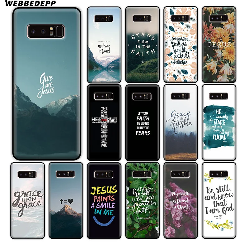 WEBBEDEPP Bible Verse Jesus Мягкий силиконовый чехол для Samsung Galaxy A9 A8 A7 A6 Plus 2018 A5 A3 2017 2016 Note 9 8 |