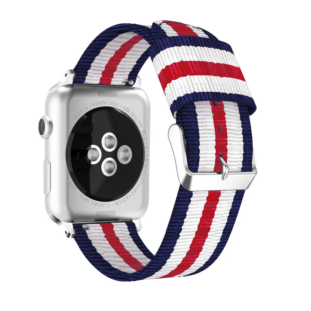 Ремешок Nato для Apple Watch 5 4 ремешок 44 мм/42 мм iwatch 3 ремешок 40 мм/38 м pulseira тканый браслет на запястье ремень аксессуары для часов