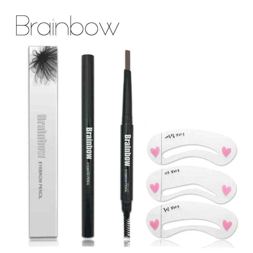 Brainbow Automatic Eyebrow Pen With Brush Eyebrow Eyeliner+3 Eyebrow