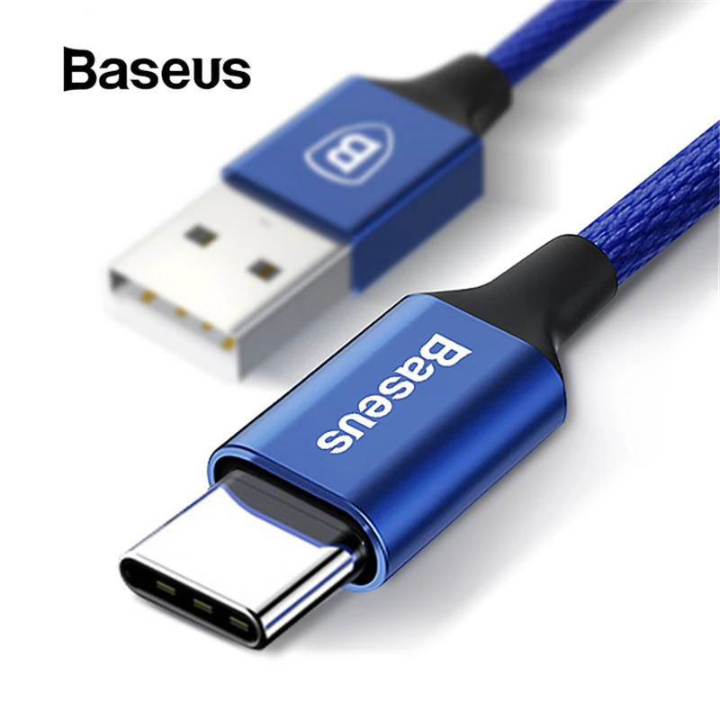 

Baseus USB Type C Cable For Samsung Galaxy Note8 S8 S9 Plus Mobile Phone Fast Charging Cable 3A Type-C USB Cable for Oneplus 6