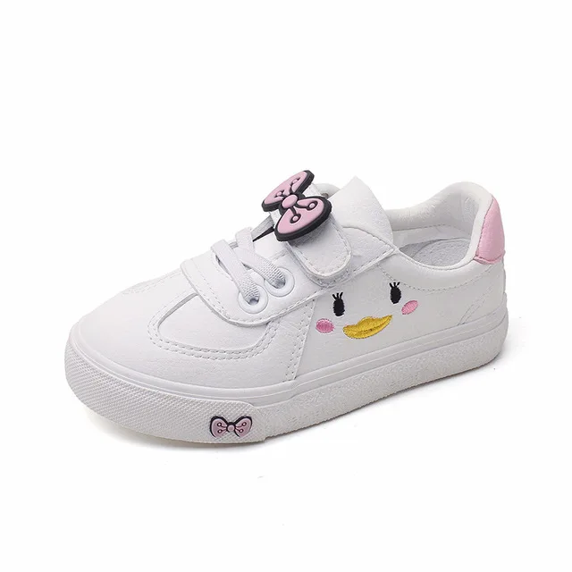 

Children Cute Bowtie Anti-slip Casual Shoes Girls Breathable Flat Sneakers Boys Lace-Up Soft Sole Lightweight Shoes AA51345