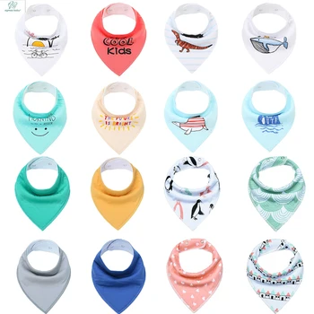 

4 pcs/lot Newborn Baby bibs Unisex Boys Girls Baby Bandana Drool Bibs for Drooling and Teething Gift Set Baby Saliva Towel