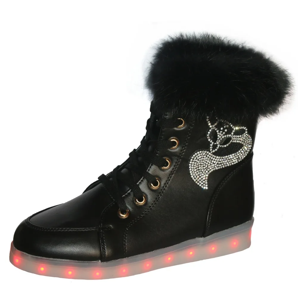 Yeafey Pink Girls Led Light Shoes Children Luminous Sneakers Womens