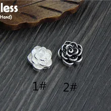 Uglyless Настоящее серебро 925 пробы цветы фурнитура для бусин ювелирные изделия DIY Цветочные бусины ручной работы фурнитура винтажная бижутерия