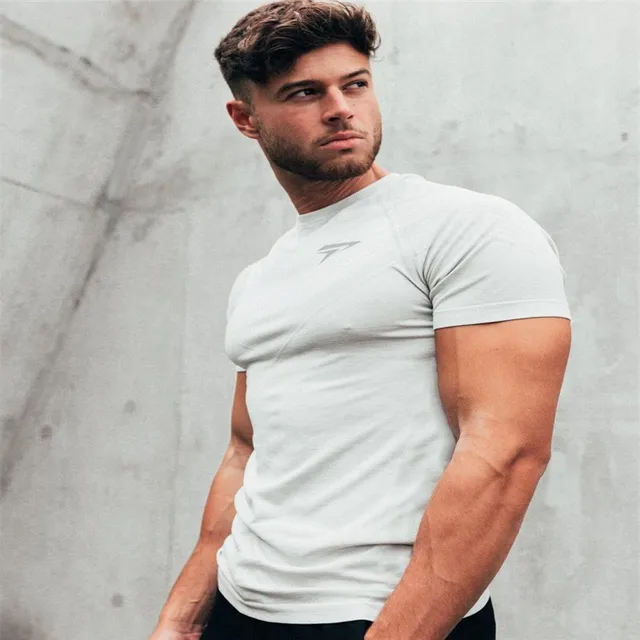 oversized t shirt white men clothes 2019 gym clothing bodybuilding ...