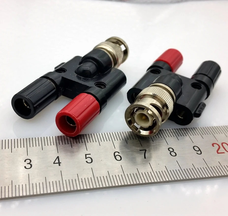 BNC Male to Twin Banana Jack Female Coaxial Adapter 4mm banana to BNC