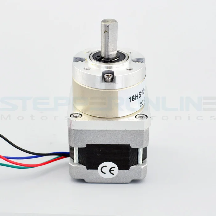 

Nema 16 geared stepper Gear ratio 5:1 planetary reduction gearbox D-cut Shaft 1.8 deg 0.6A Gear 40*40*61.3mm for 3d printer
