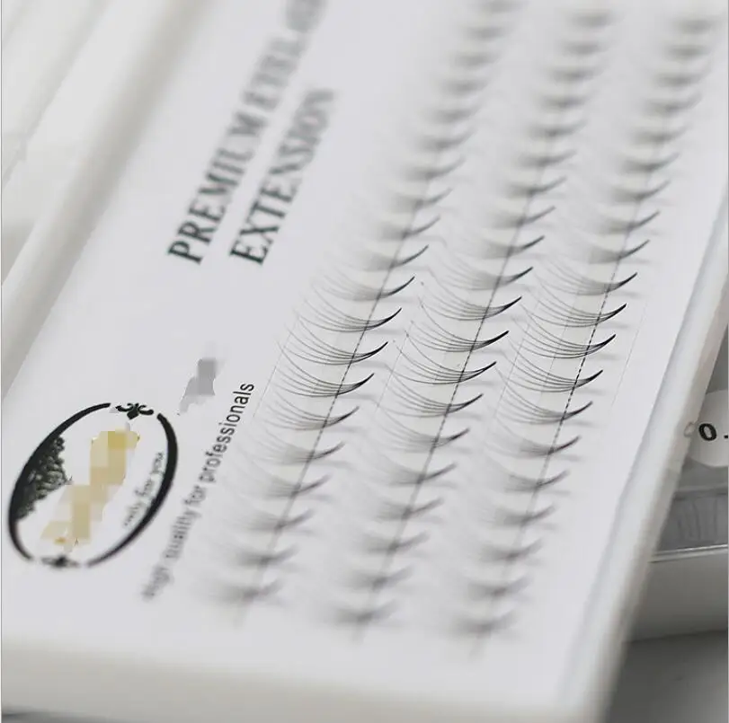 

2018 Grafting False Eyelashes Black Natural Long Professional Clusters Eyelash Extensions 5D Individual Volume Pro Made Fans