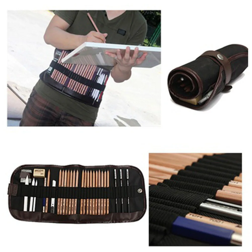 

18Pcs/set Sketch Tools Set Professional Drawing Artist Kit Set Pencils and Sketch Charcoal Art Tools Black