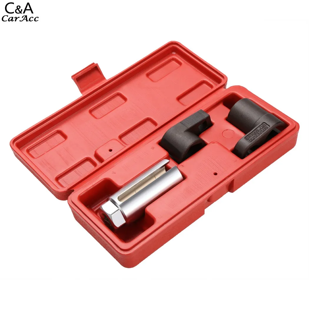 2016 Professional quality New 3Pcs Oxygen Sensor Socket Wrench Tool Sets For 7/8'' 22mm Auto Vehicles Fast shipping US68 |