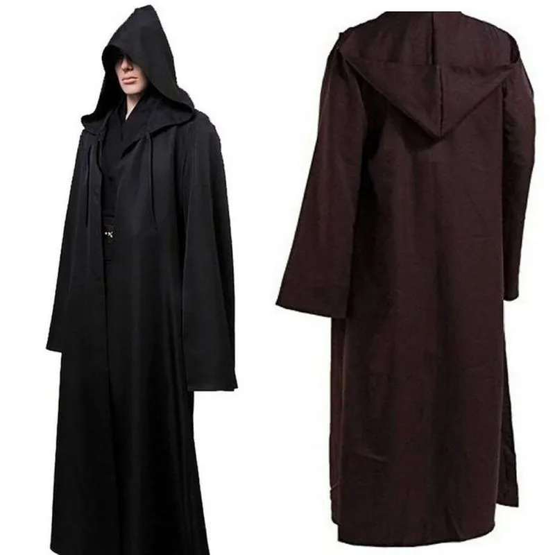 

Halloween Cloak Cosplay Anime Adult Supplier Must Decorate Holiday Party DIY Sleeve Brown Black Mark Cool Mage Witch Pull Wind