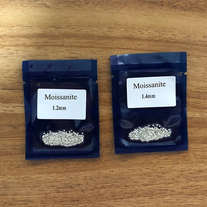 Günstig 0.5CT pro tasche IJ weiß farbe 0,9mm zu 2,9mm kleine größe synthetische moissanite runde form lose stein gemacht durch SIC