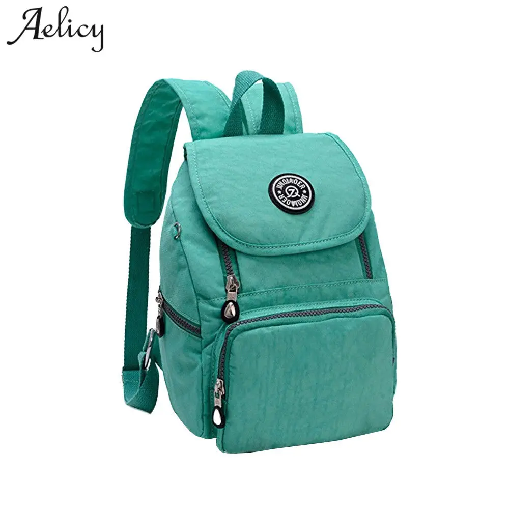 

Aelicy nylon woman backpacks solid women laptop backpacks large capacity casual female backpacks for Teenage Girls 1114