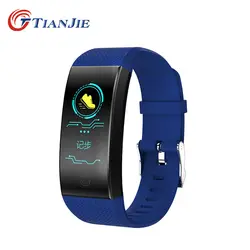 TIANJE QW18 bluetooth доказательство воды вызов и сообщение напоминание сна монитор сердечного ритма цветной экран Смарт Браслет