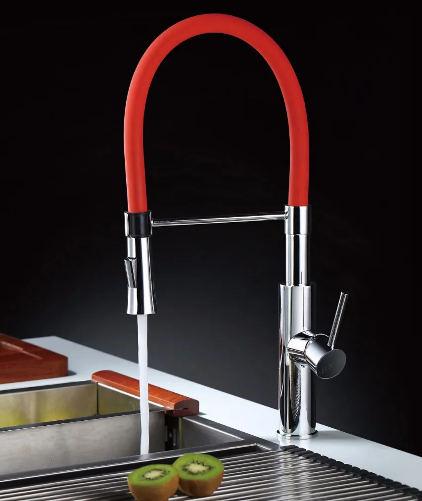 2015 Новый цветной кухонный кран torneira cozinha белый кран водопроводный кран тянуть вниз водопроводный кухонный кран смеситель кран