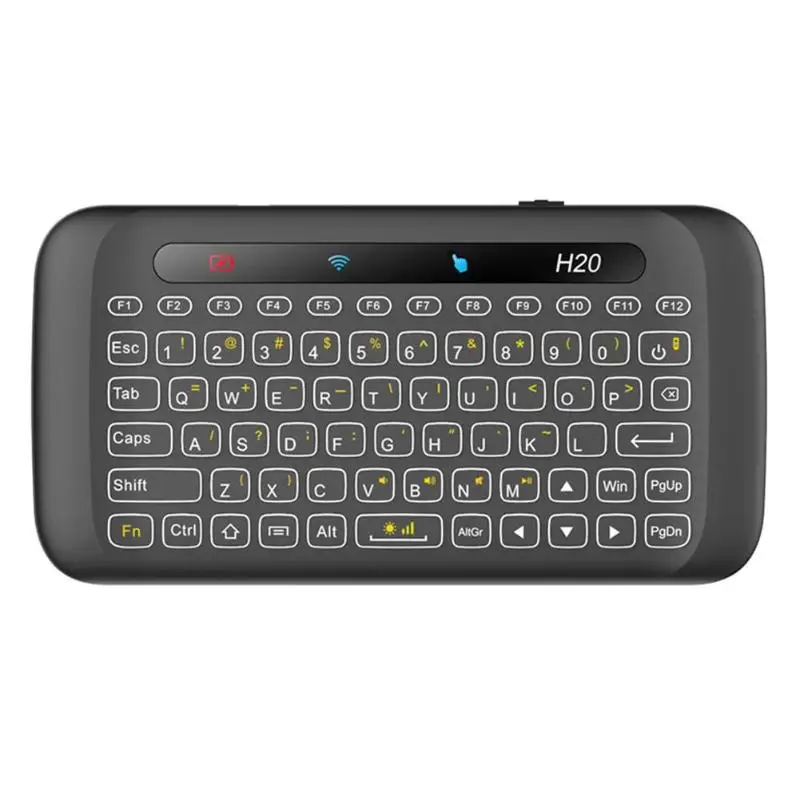 

H20 Wireless Air Mouse IR Air Mouse Double Sided Mini Touch IR Keyboard 64 Keys Touchpad with LED Backlight for Laptop Desktop