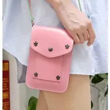Hanup Girl Handbags Five Small Rivets Women Mini Shoulder Messenger Bag Handbag