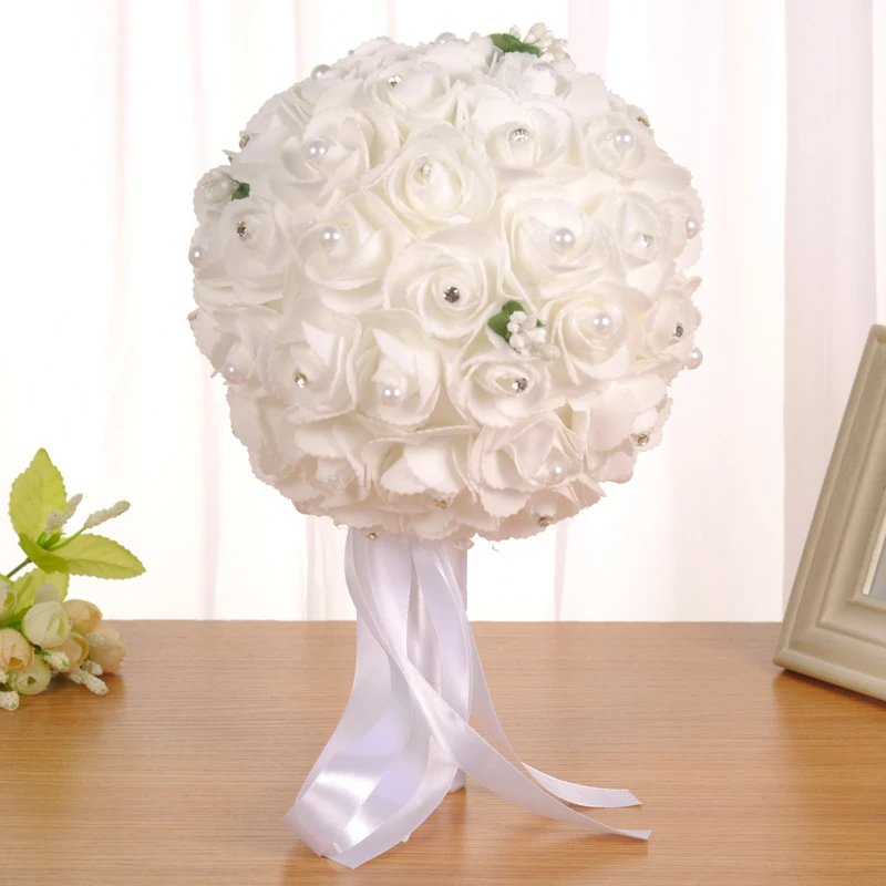Большого свадебного Букеты цветы для подружек невесты кристаллы Boda Flores Ramos de Novia Ramo de Novia Искусственные цветы WP6665